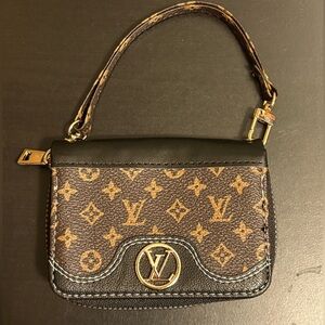 Brown and Black Monogram Clutch Credit Card Holder